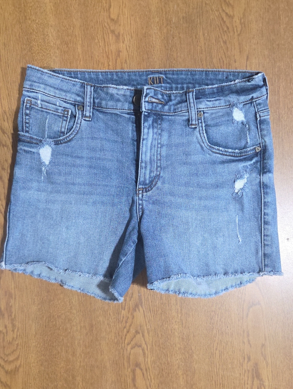 Kut from the Kloth Light Blue Distressed Denim Shorts